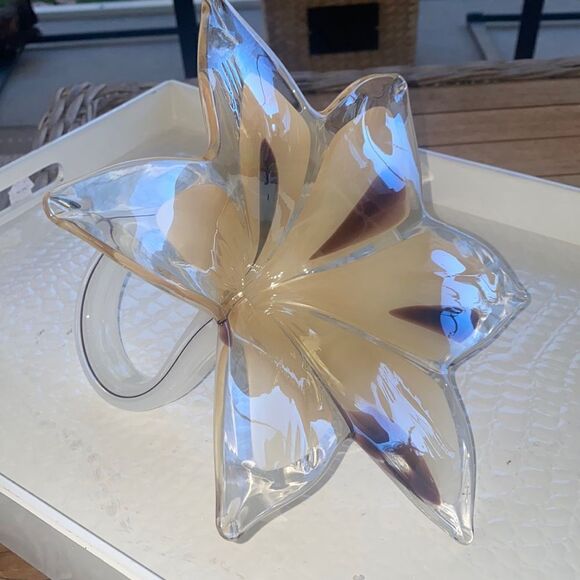 Pier 1 Floral Blown Glass Decor - Picture 2 of 3